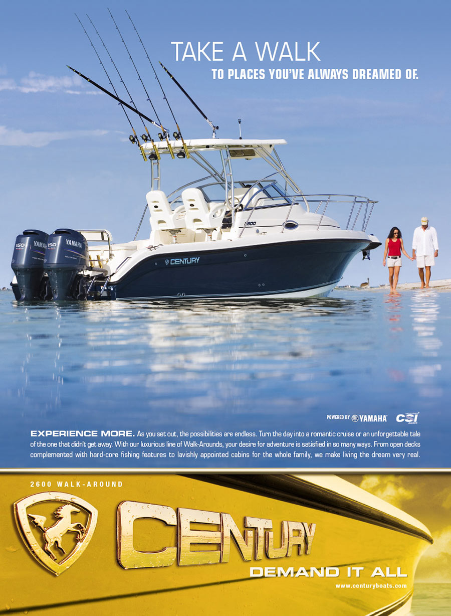 Century Boats Print Ads