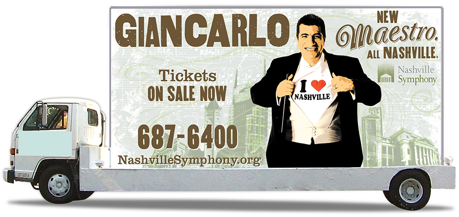 Nashville Symphony Giancarlo Guerrero Ad Campaign - Mobile Billboard