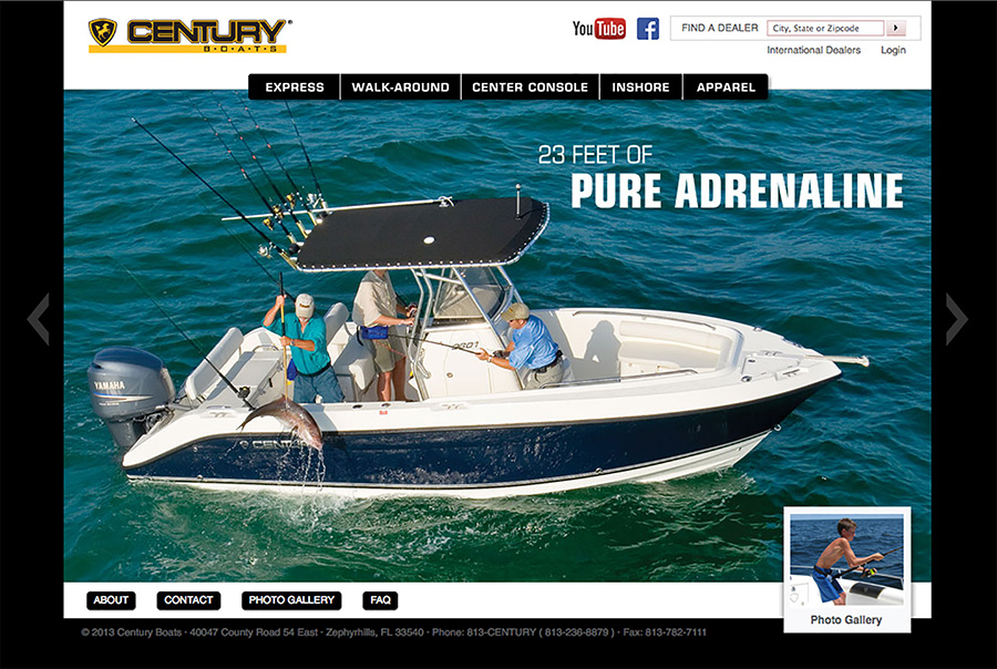 Century Boats Website