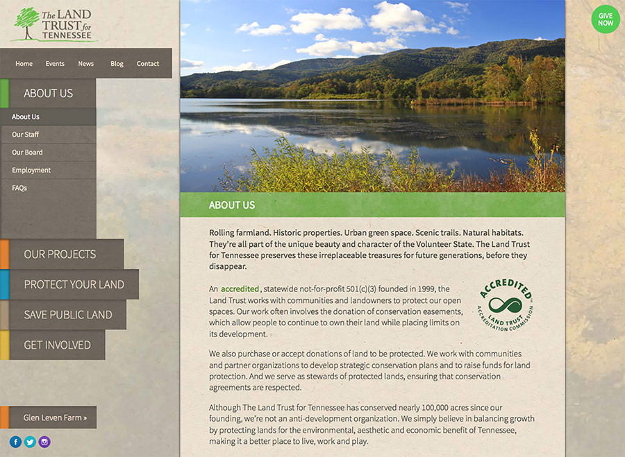 Land Trust for Tennessee Website
